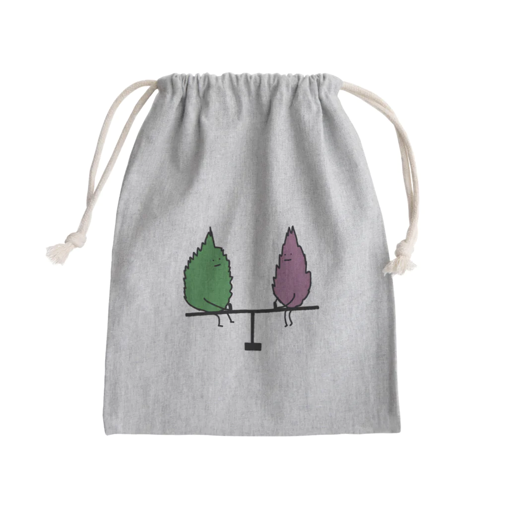 ＋Whimsyのシーソーシソ Mini Drawstring Bag