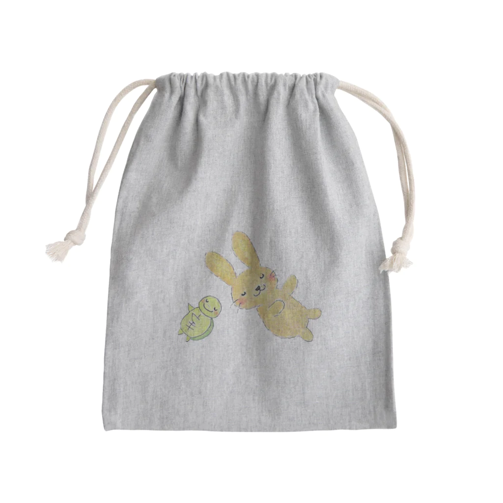 akiの比べることに疲れたうさぎとかめ Mini Drawstring Bag