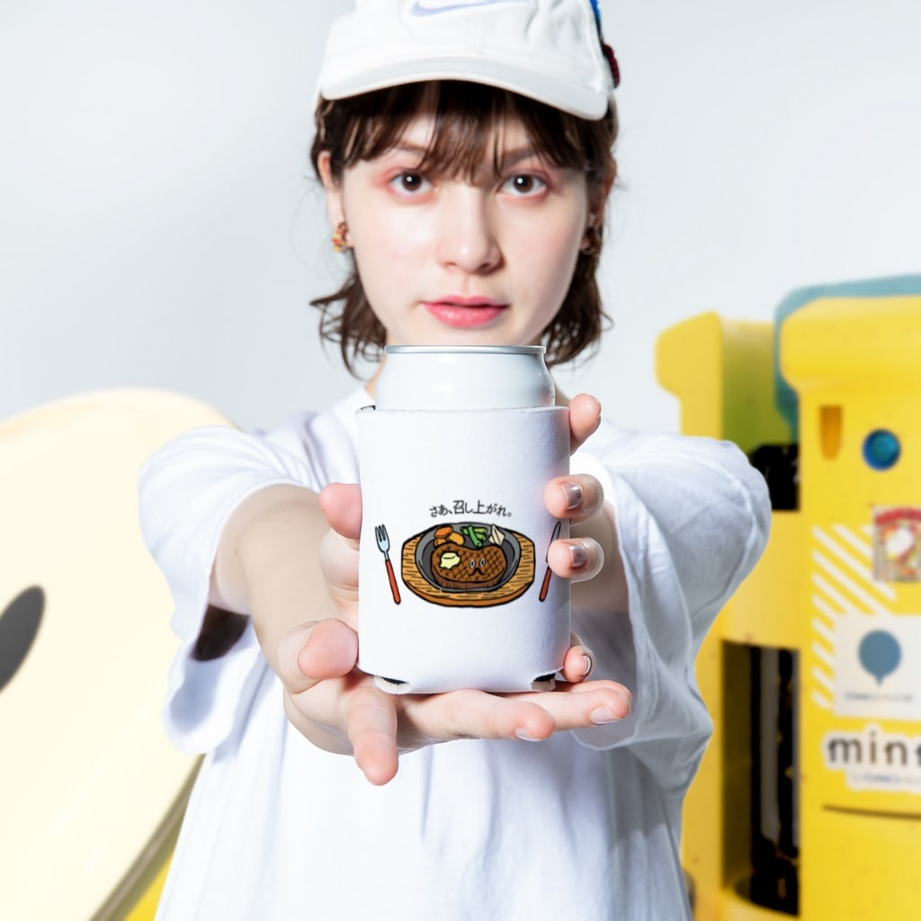 mincruのさぁ、召し上がれ_ステーキver Koozie:size
