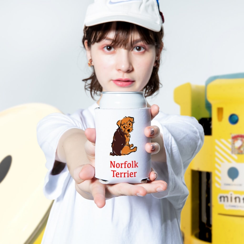 TOMOS-dogのふりむき犬（ドット）ブラタン Koozie:size