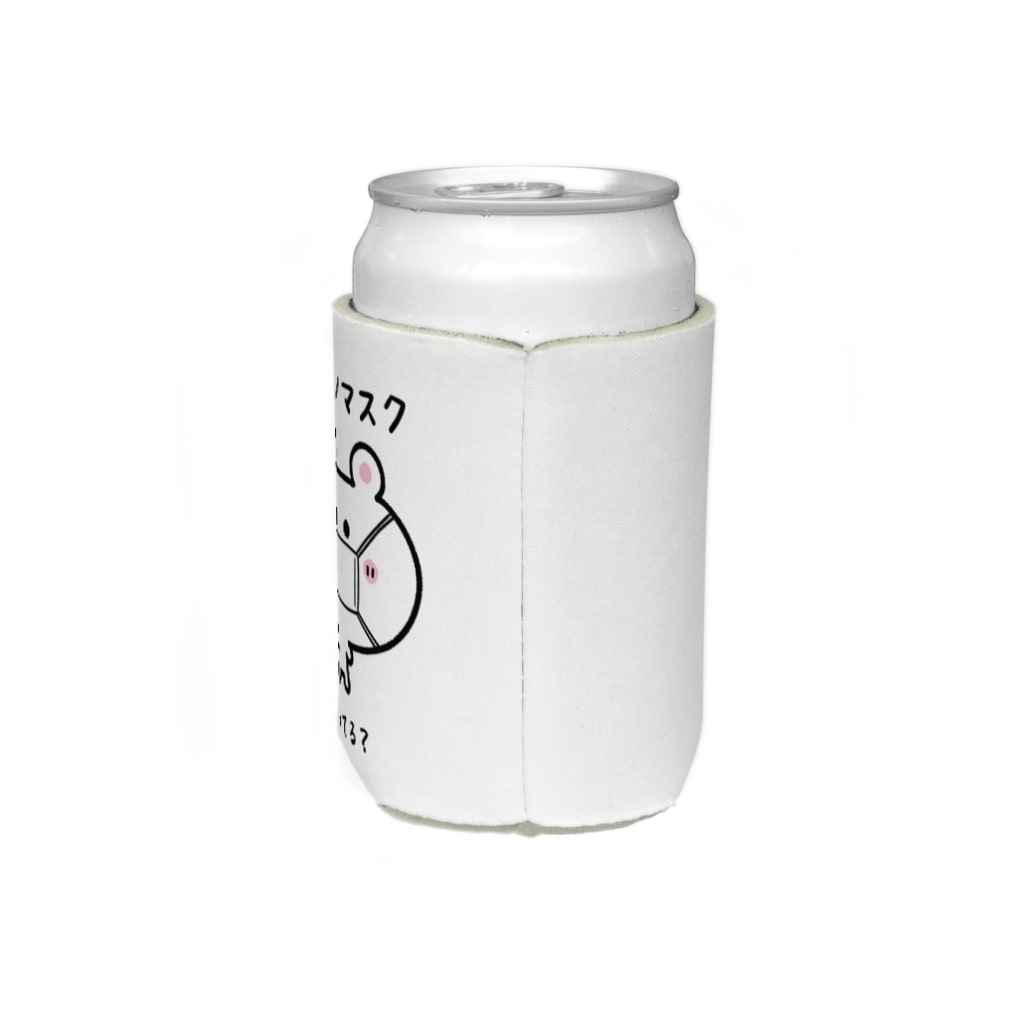 うさぎまるえkawaiishop のくまコロりん『アベノマスク使ってる？』 Koozie :right side