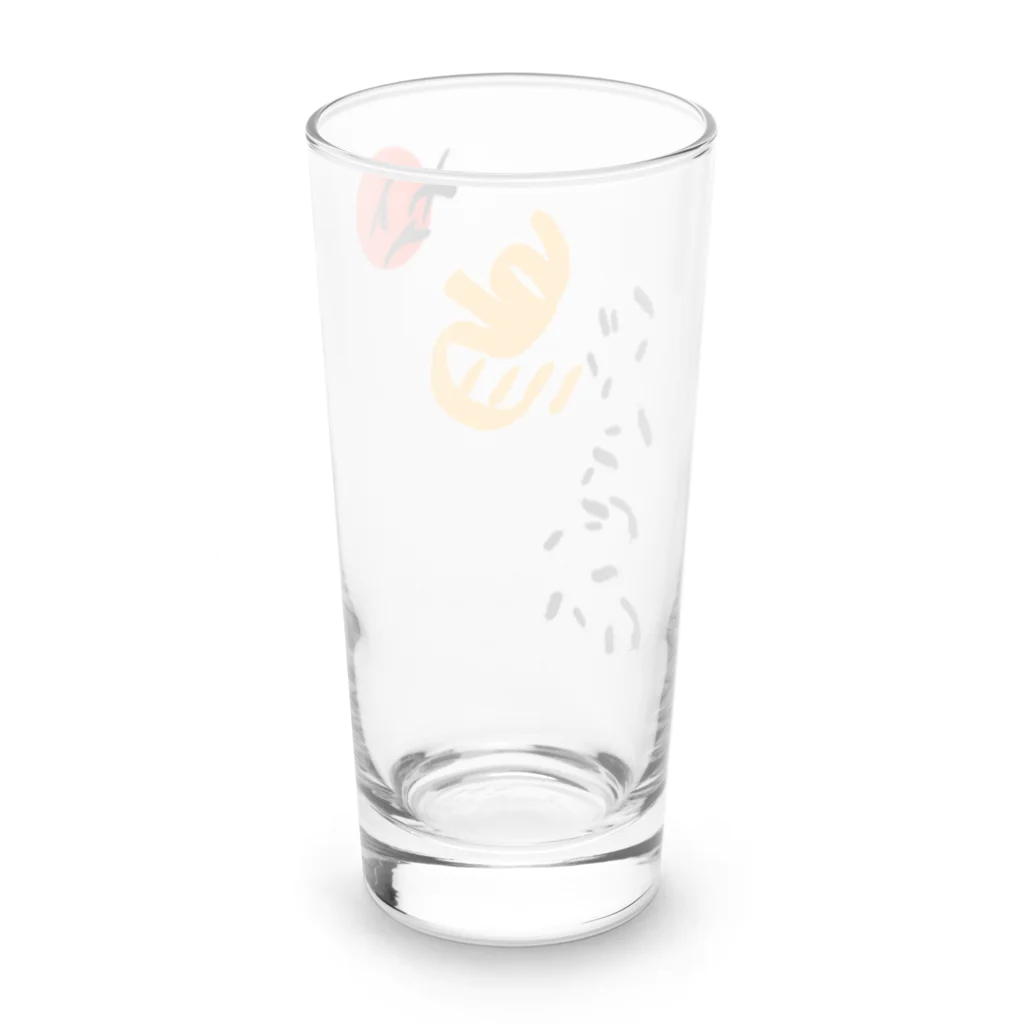 Siderunの館 B2の和デザインな烏(黒)  Long Sized Water Glass :back