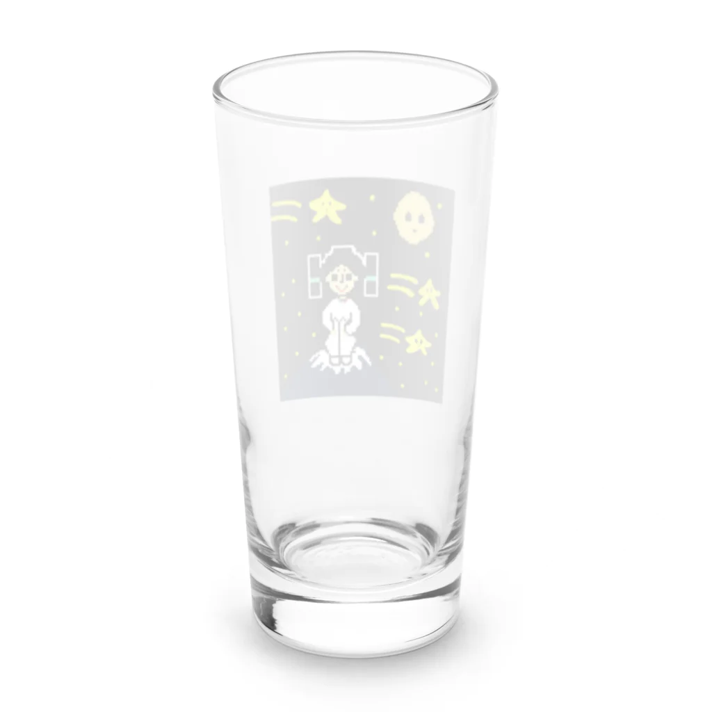 yayoiboy 弥生ボーイくんの弥生ボーイくん夜の富士山の上でひと休み Long Sized Water Glass :back