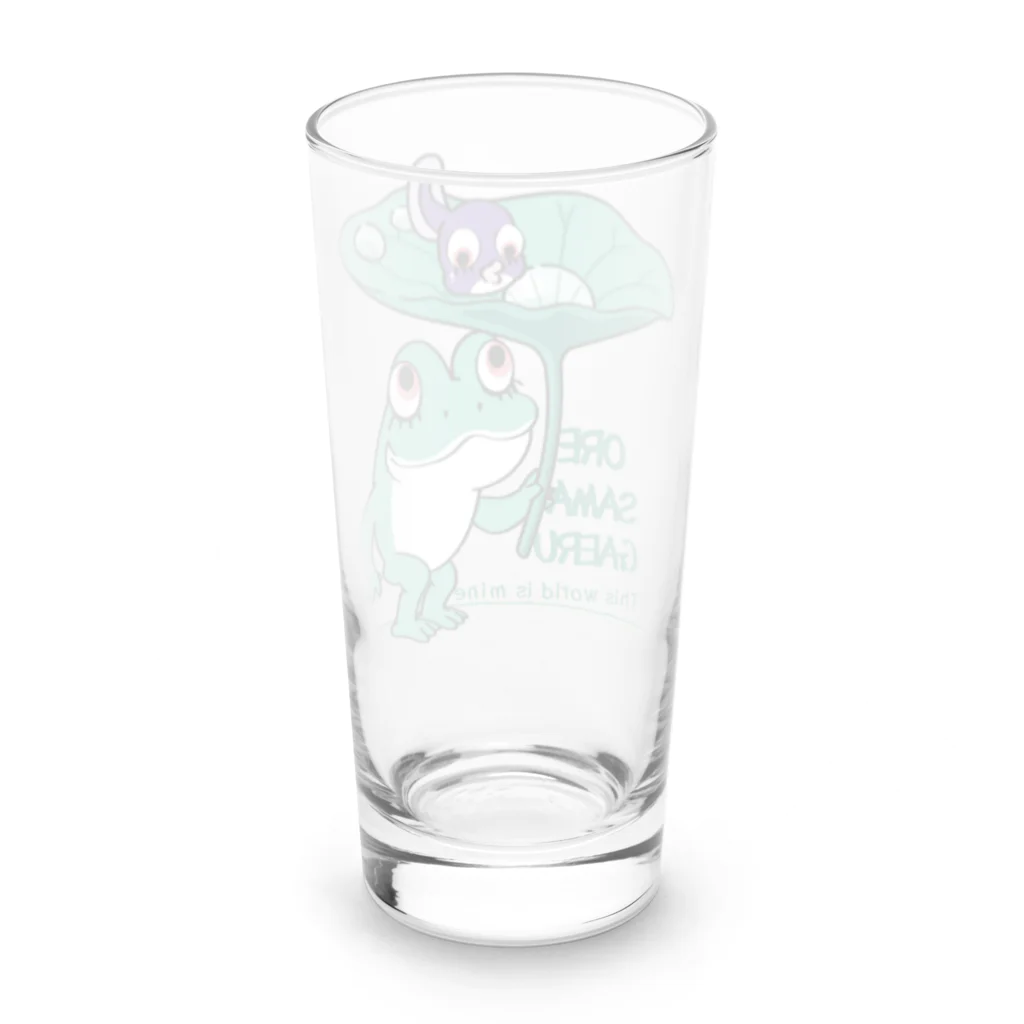 イラスト MONYAAT の*オレサマガエル Long Sized Water Glass :back