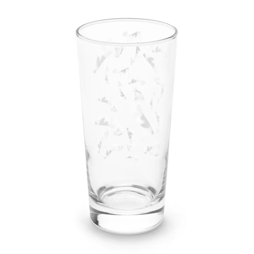 猫のぶんたshopの愉快な仲間たち ( かつら ) Long Sized Water Glass :back
