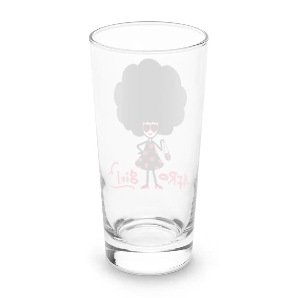 ユララボのアフロガール　ドレスアップver. Long Sized Water Glass :back