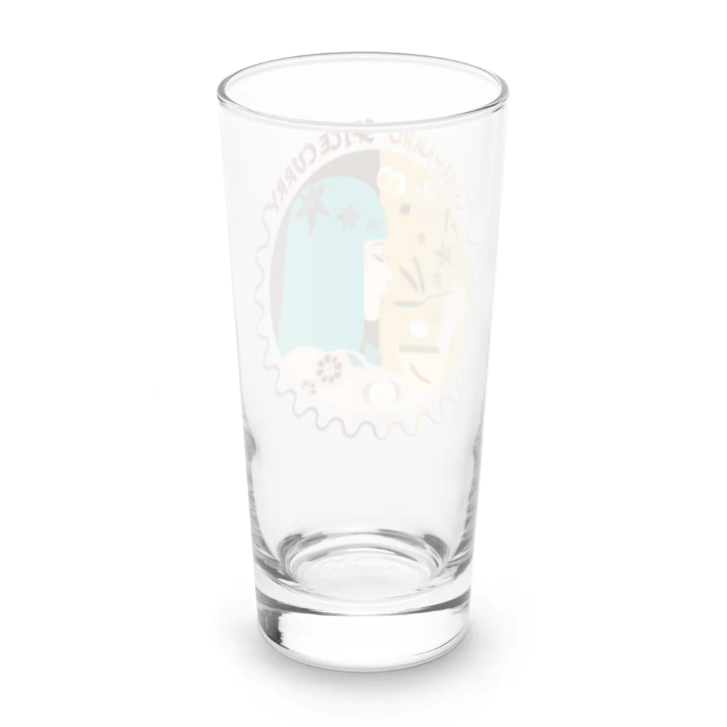 華麗なるスパイスカレー部のショップのcurry naru Tシャツ Long Sized Water Glass :back