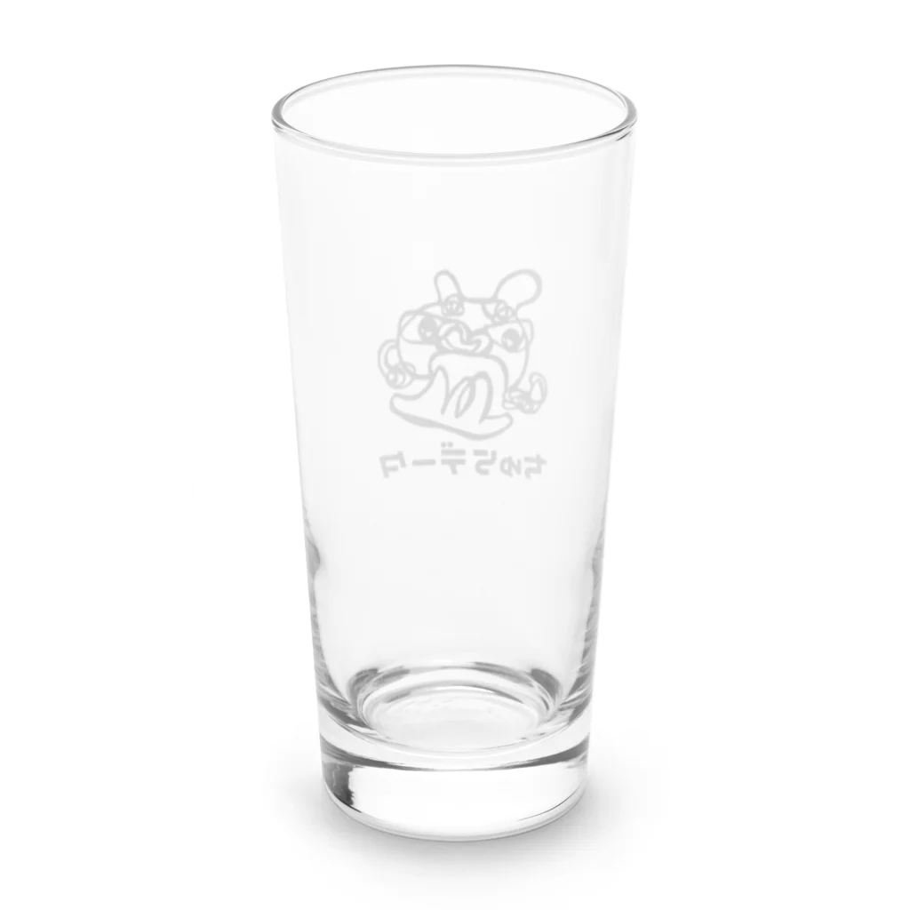 ちゅらデータのちゅら太郎（黒ロゴ） Long Sized Water Glass :back