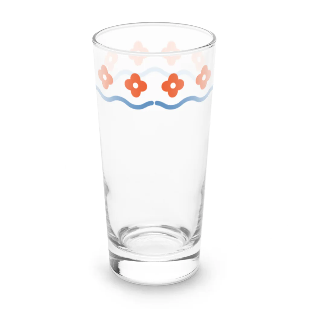 さちこのお花（ あか ） Long Sized Water Glass :back