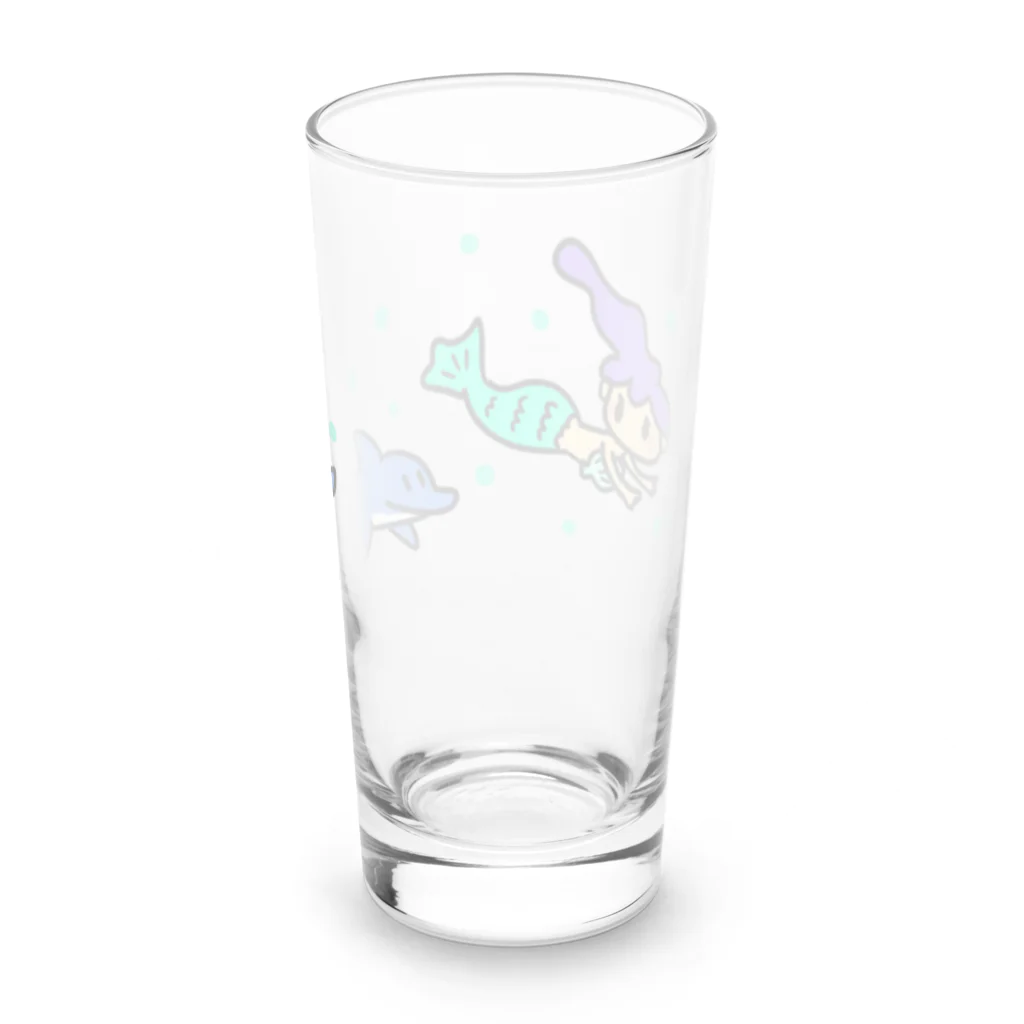 kokonatu-boxの人魚姫と仲良しイルカ Long Sized Water Glass :back