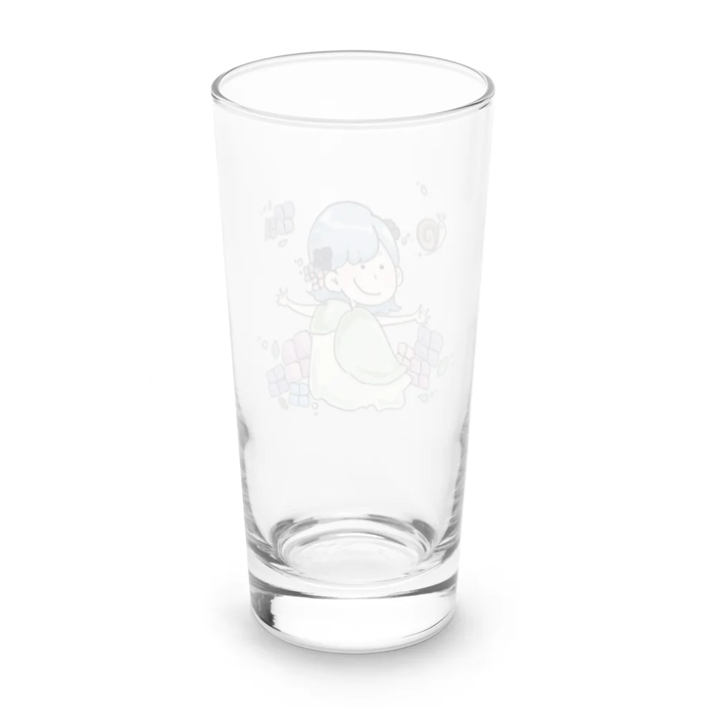 めいのイラスト屋さん🎨の紫陽花の子 Long Sized Water Glass :back