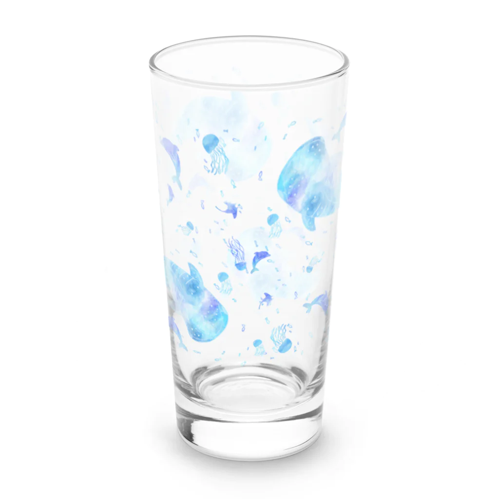 甘漏り屋の揺蕩うジンベエザメ・回遊 Long Sized Water Glass :back