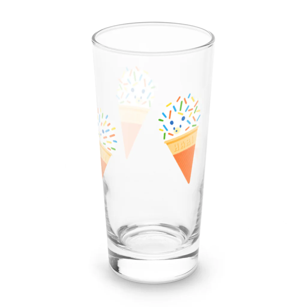 osakana's SHOPのハリネズミのシュガースプレーアイス🍨パターン Long Sized Water Glass :back