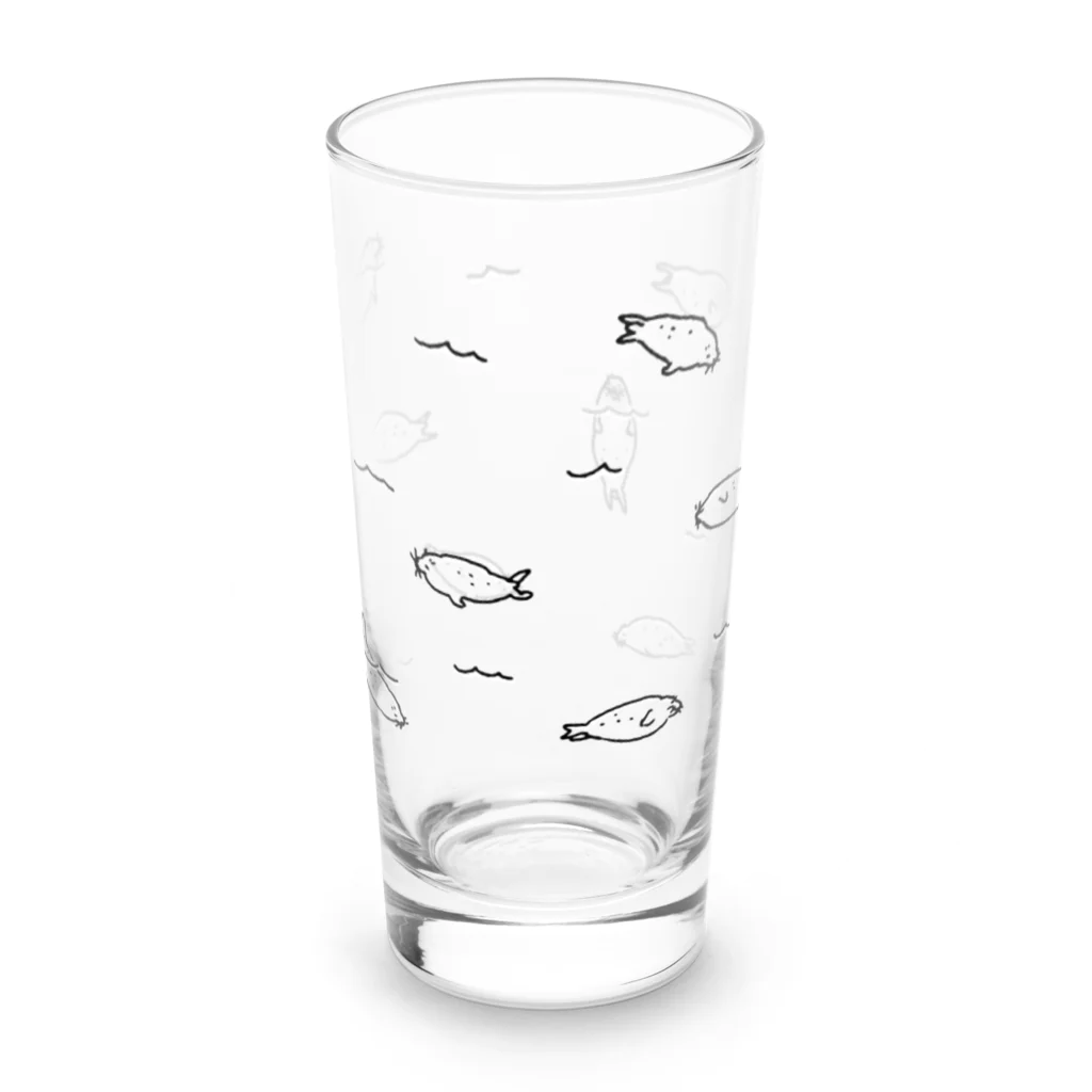 ぴすぴすのぷかぷかアザラシ Long Sized Water Glass :back