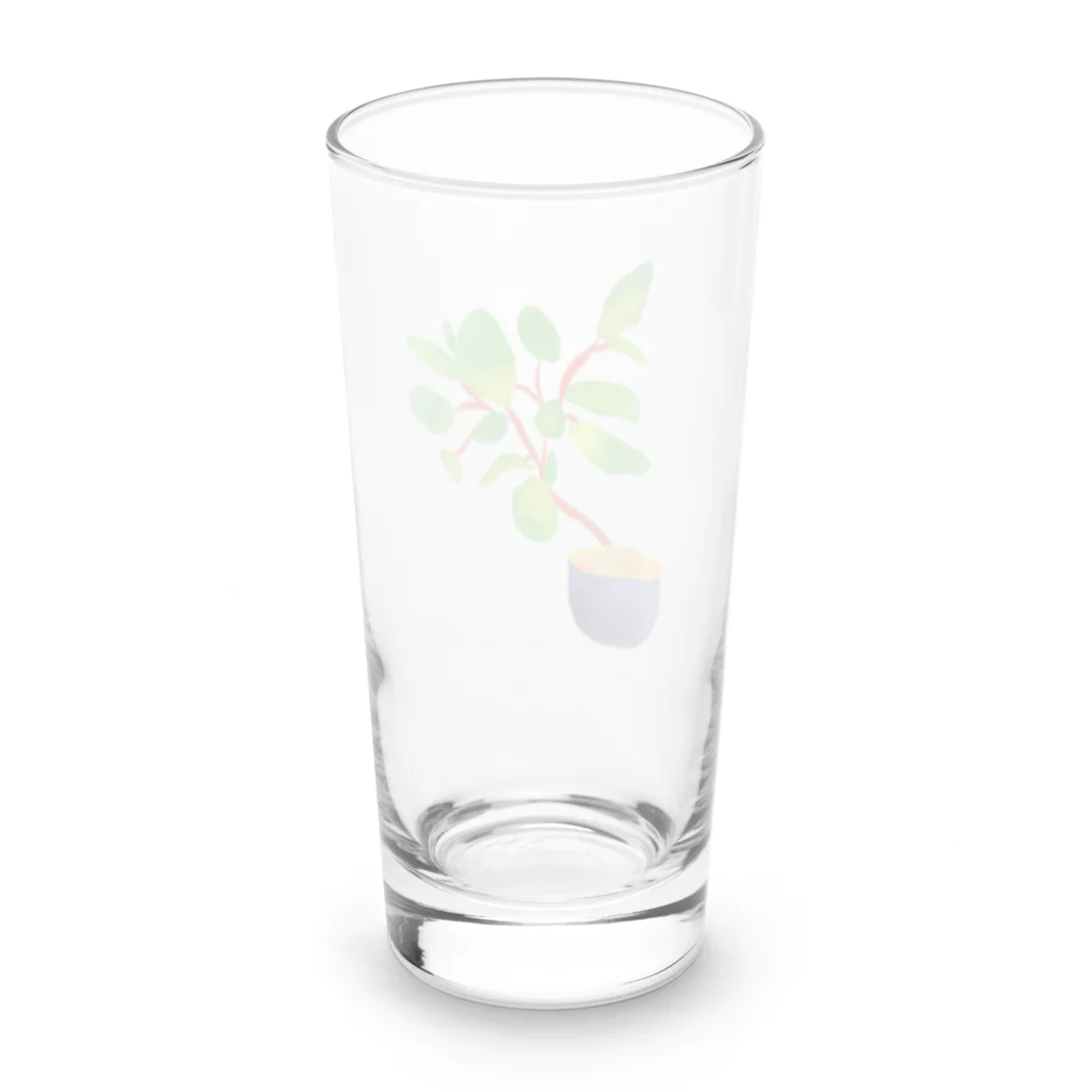 mercyの【Watercolor Plants】 Long Sized Water Glass :back