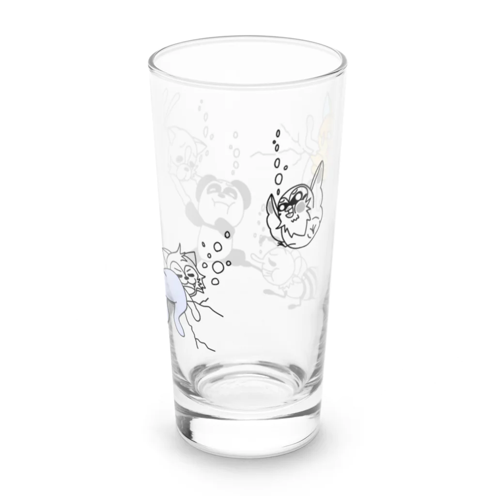 ぱんだえもんのボクタチノジカン Long Sized Water Glass :back