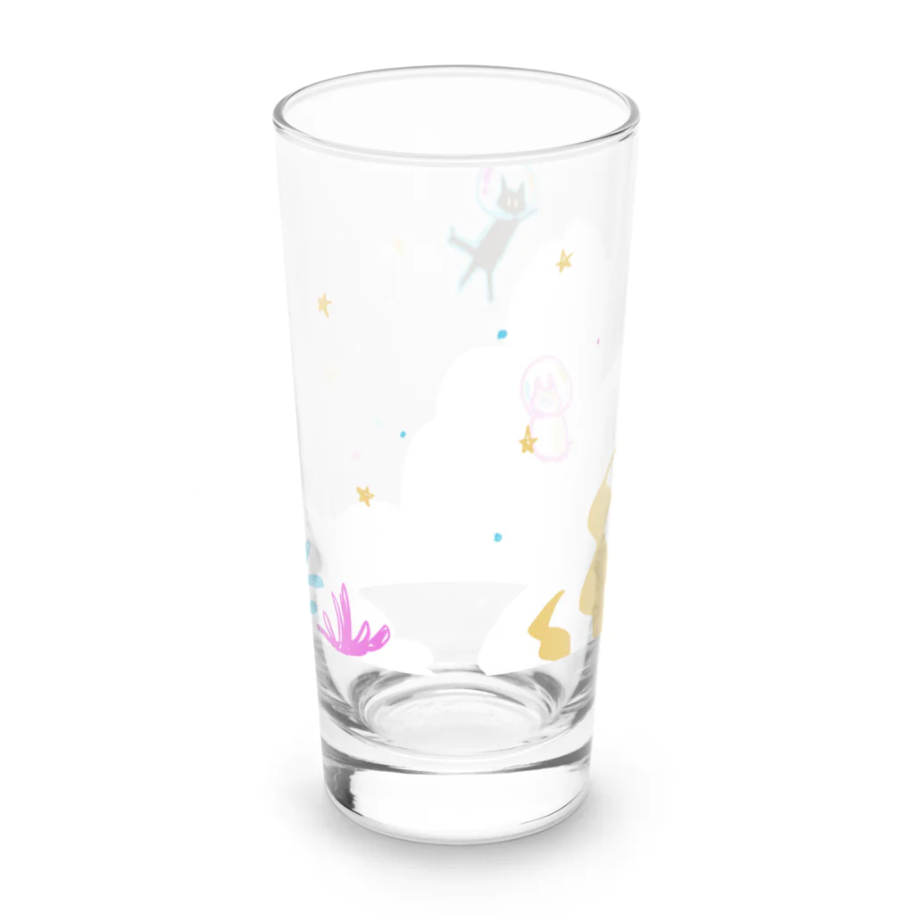 おいくろの宇宙ねこ Long Sized Water Glass :back