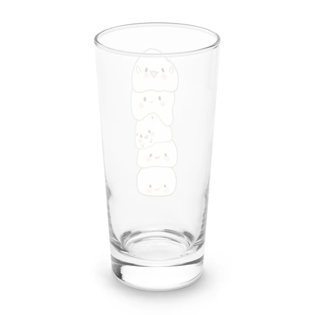 Ahhoのトーテムポールつむつむもちまるくん Long Sized Water Glass :back