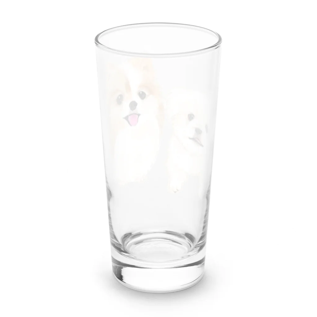 hanapecha_wannyanのポメペキちゃん＆ペキニーズ Long Sized Water Glass :back