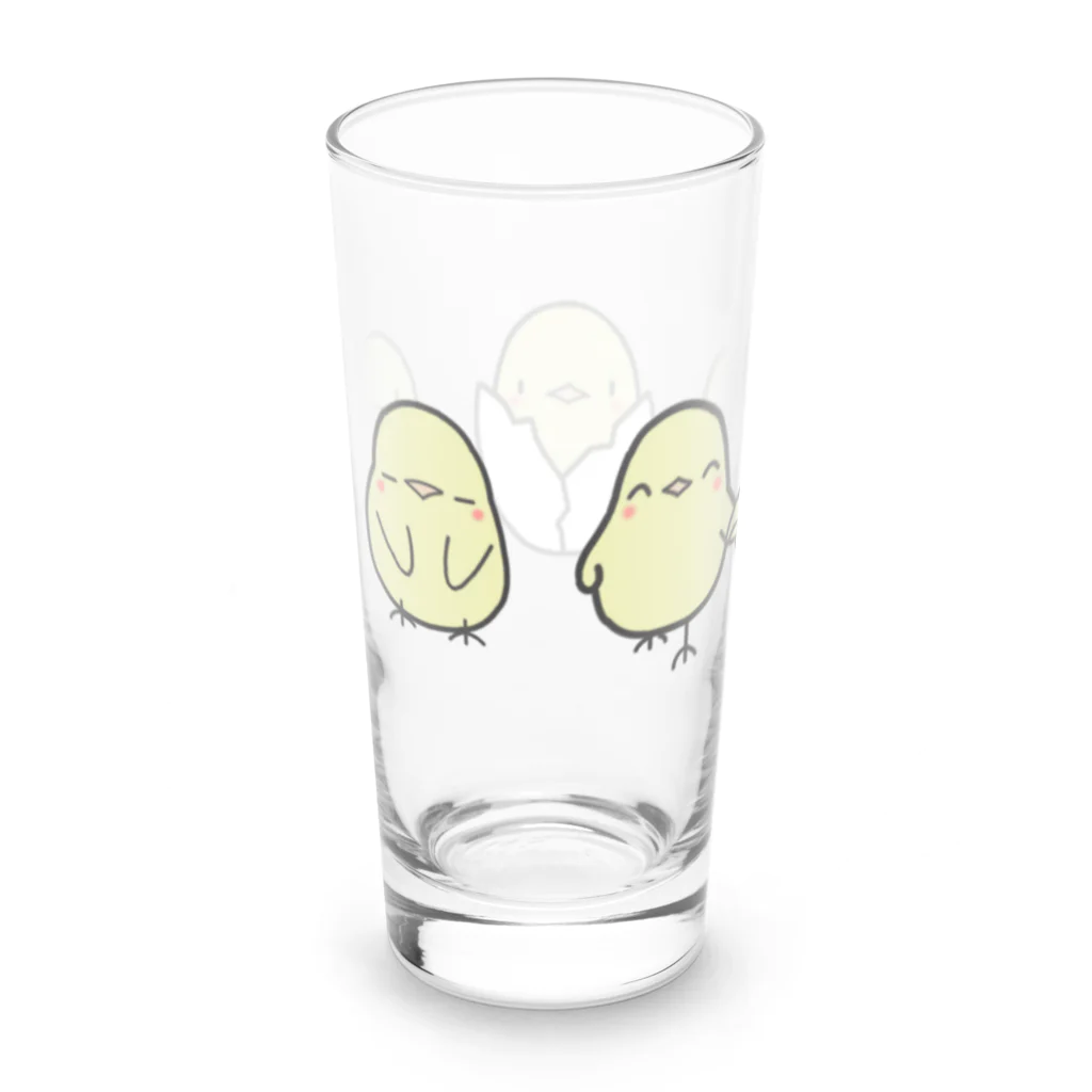 にゃんたまごのひよこの仲間 Long Sized Water Glass :back