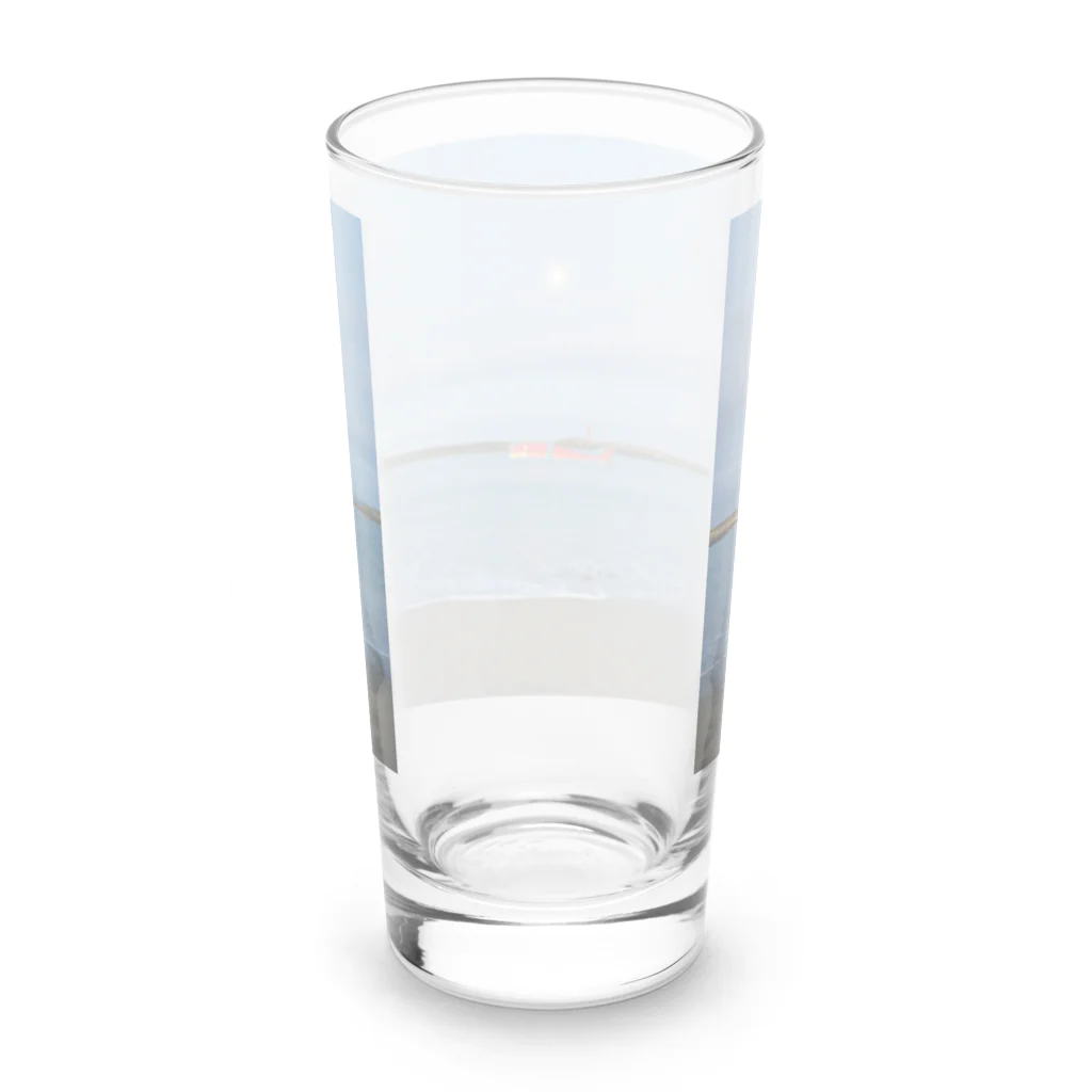 鳥取カランコロンの夜明け前のくじら Long Sized Water Glass :back