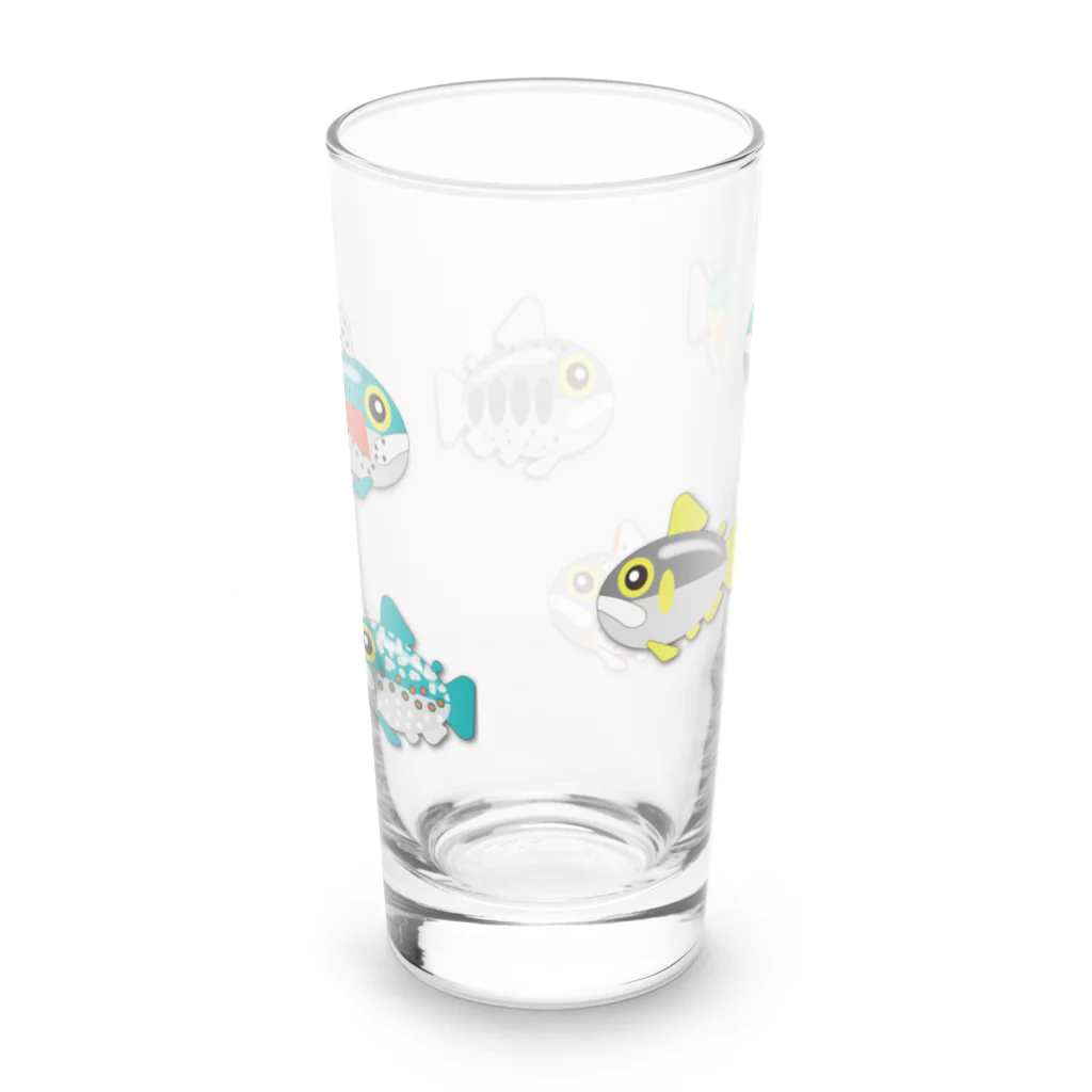 お魚大好きジャパン!!のサケマスちゃん Long Sized Water Glass :back