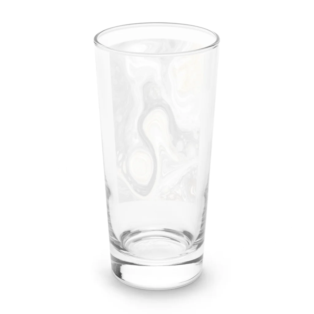 あくびの世界のライトなブラック系フルイドアート Long Sized Water Glass :back