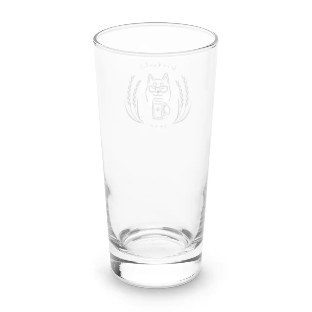 もがのwonderful beer (clear color) Long Sized Water Glass :back