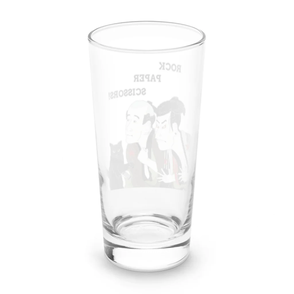 keeeeeep smilingのチョキを習得した猫 Long Sized Water Glass :back