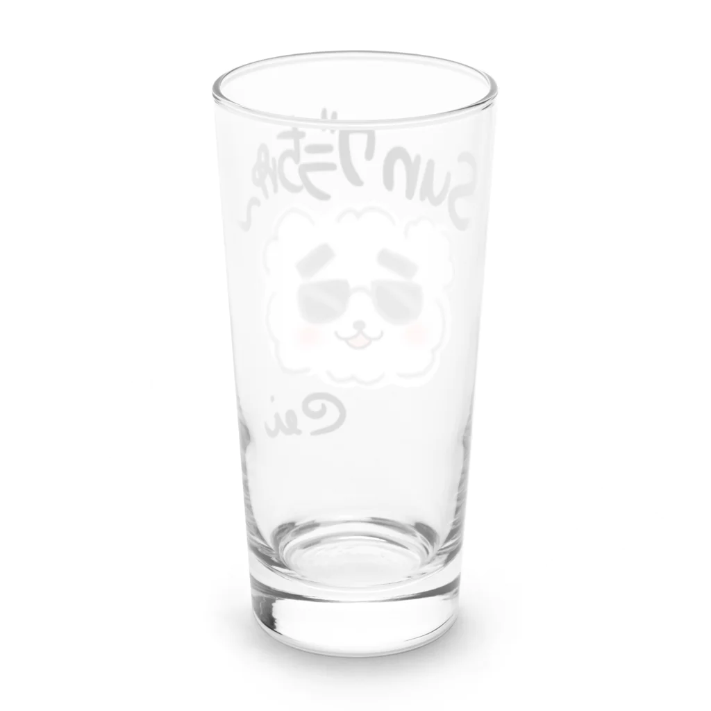 P_aquaのサングラチュー（黒文字Ver） Long Sized Water Glass :back