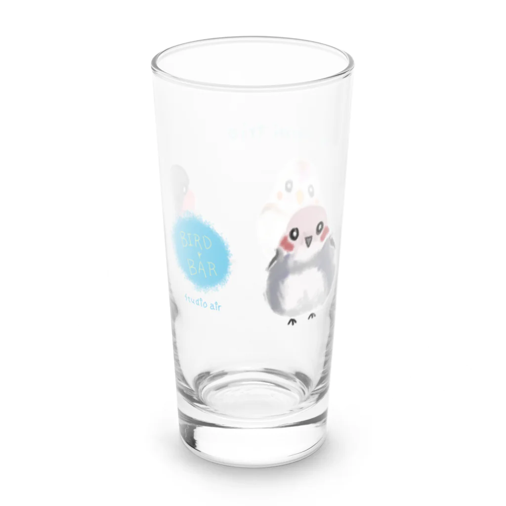 スタジオアイルのトリのほろよいトリオ Long Sized Water Glass :back