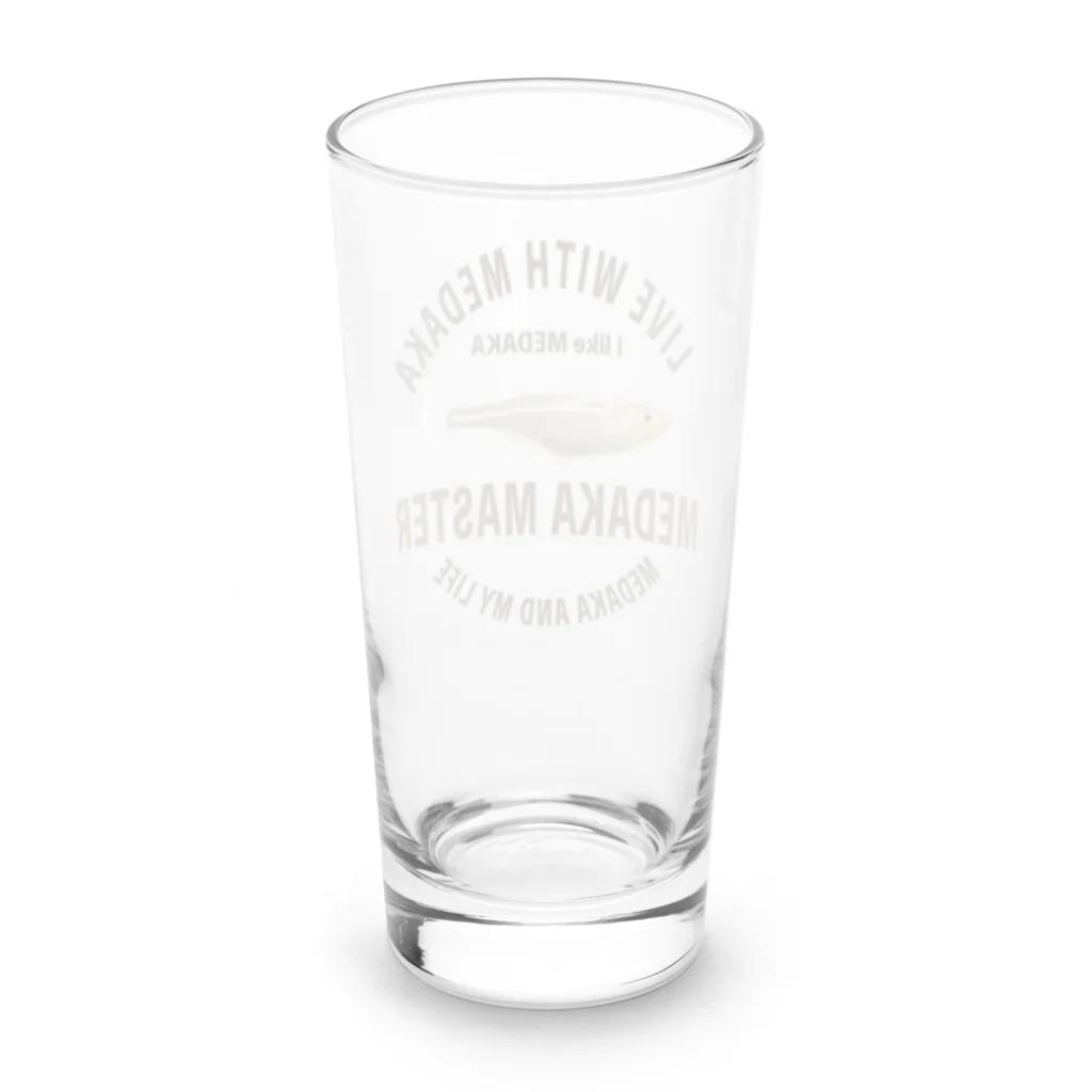 chicodeza by suzuriのメダカ好きのTシャツ Long Sized Water Glass :back