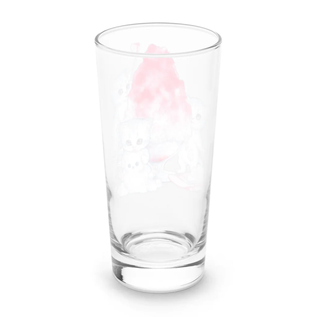nya-mew（ニャーミュー）のかき氷大好き Long Sized Water Glass :back