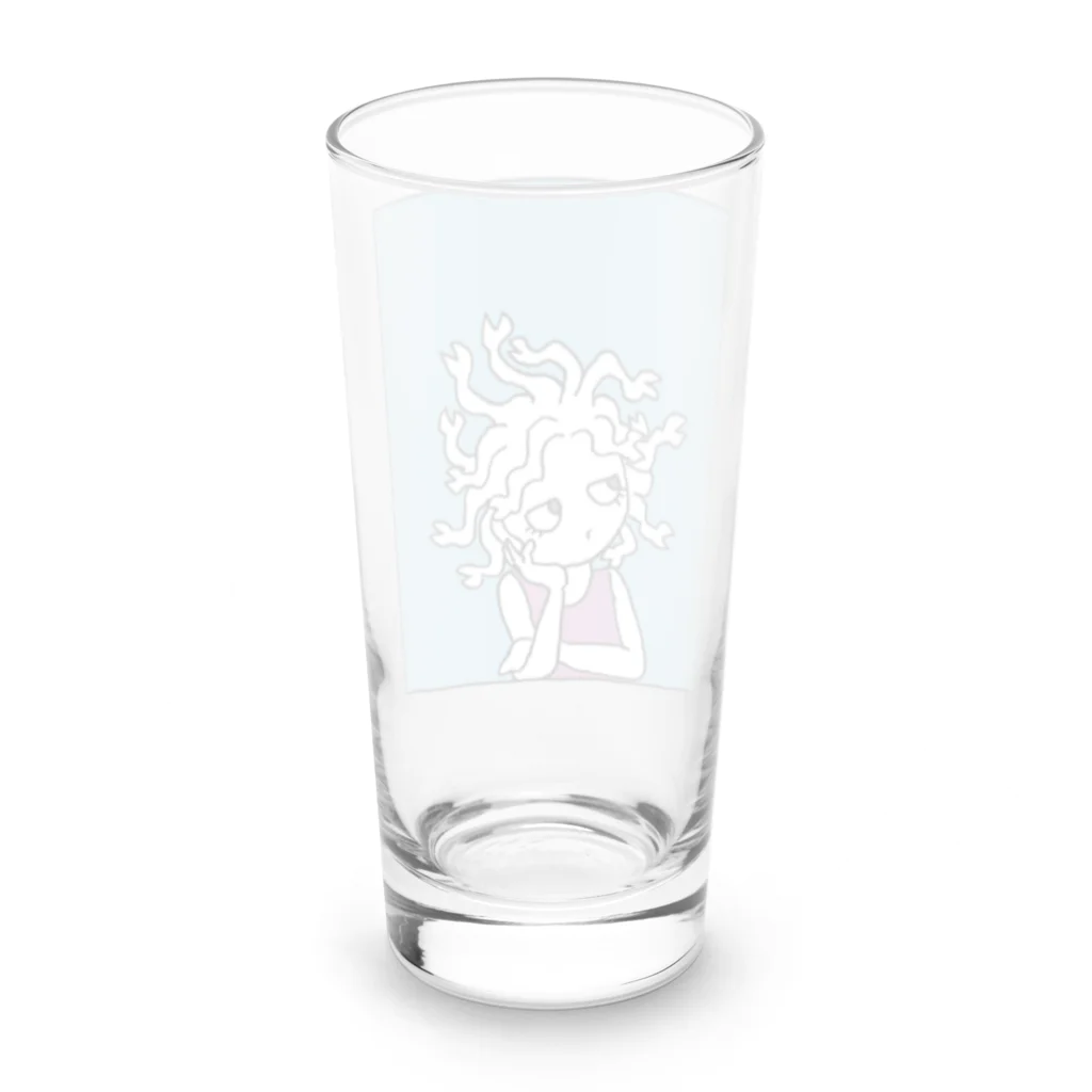 杜の魚の窓辺のメデューサ Long Sized Water Glass :back