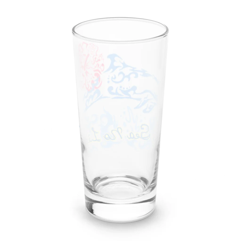 Hiromi🎨のDolphin Summer Vacation Long Sized Water Glass :back