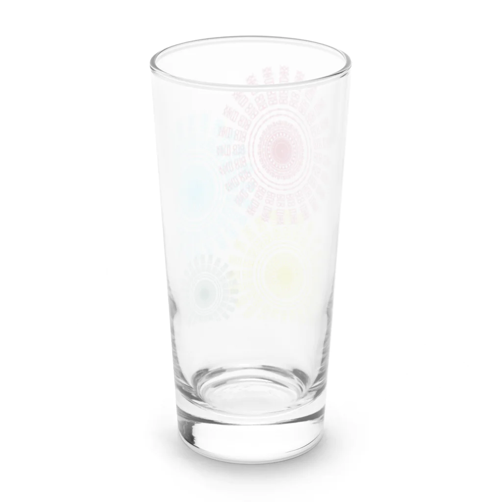 Contemporary　ArtのMandala pattern Long Sized Water Glass :back