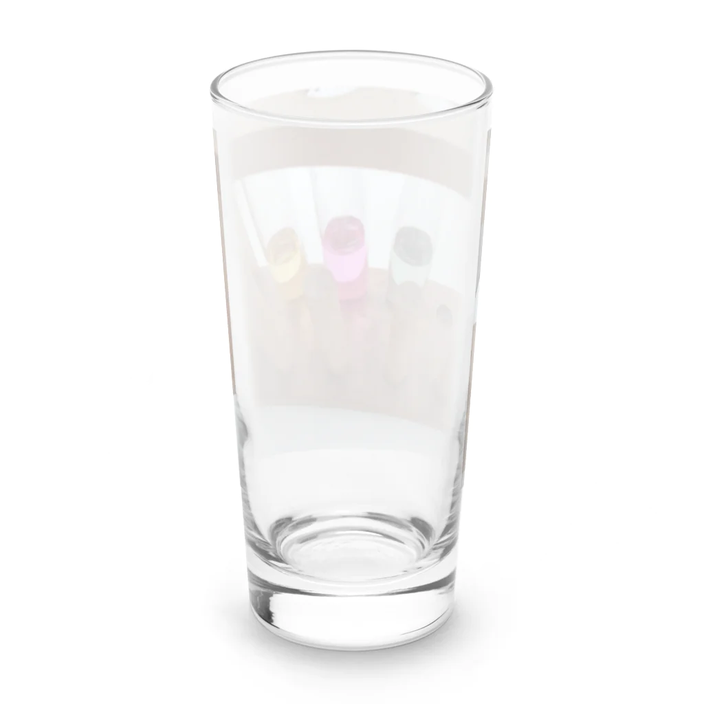 Panda LABO.のお？信号カラー？並びが違うけどね(๑´ㅂ`๑) Long Sized Water Glass :back