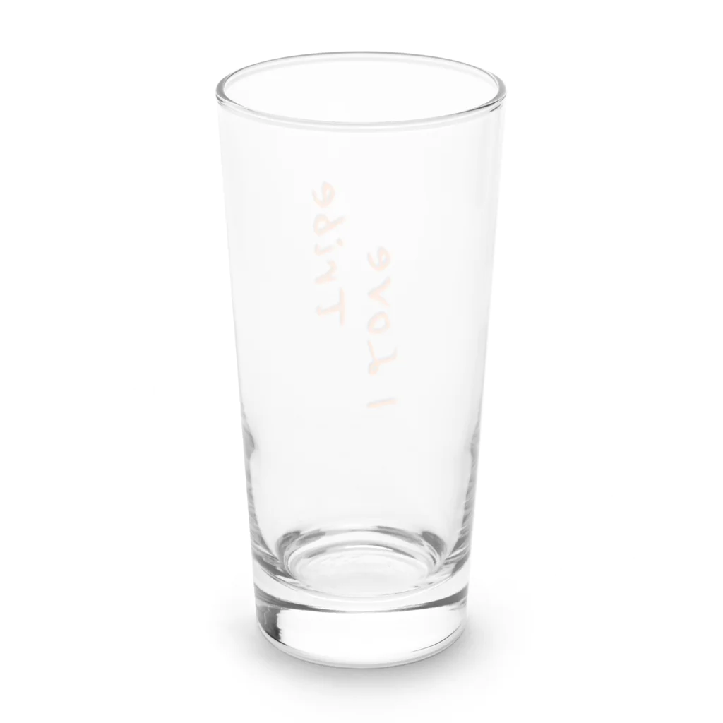 ミラくまのI LOVE Tribe 縦文字 Long Sized Water Glass :back