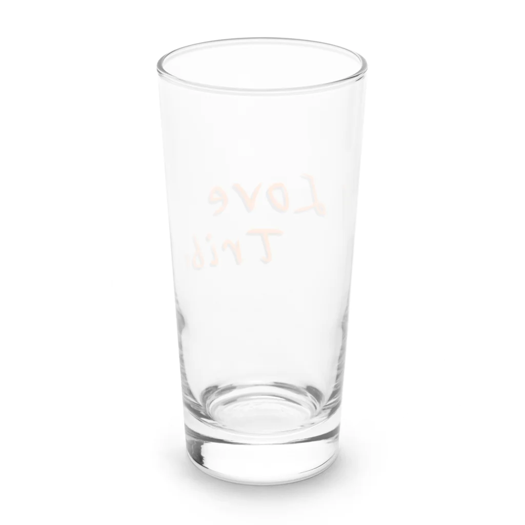 ミラくまのI LOVE Tribe　文字色 Long Sized Water Glass :back