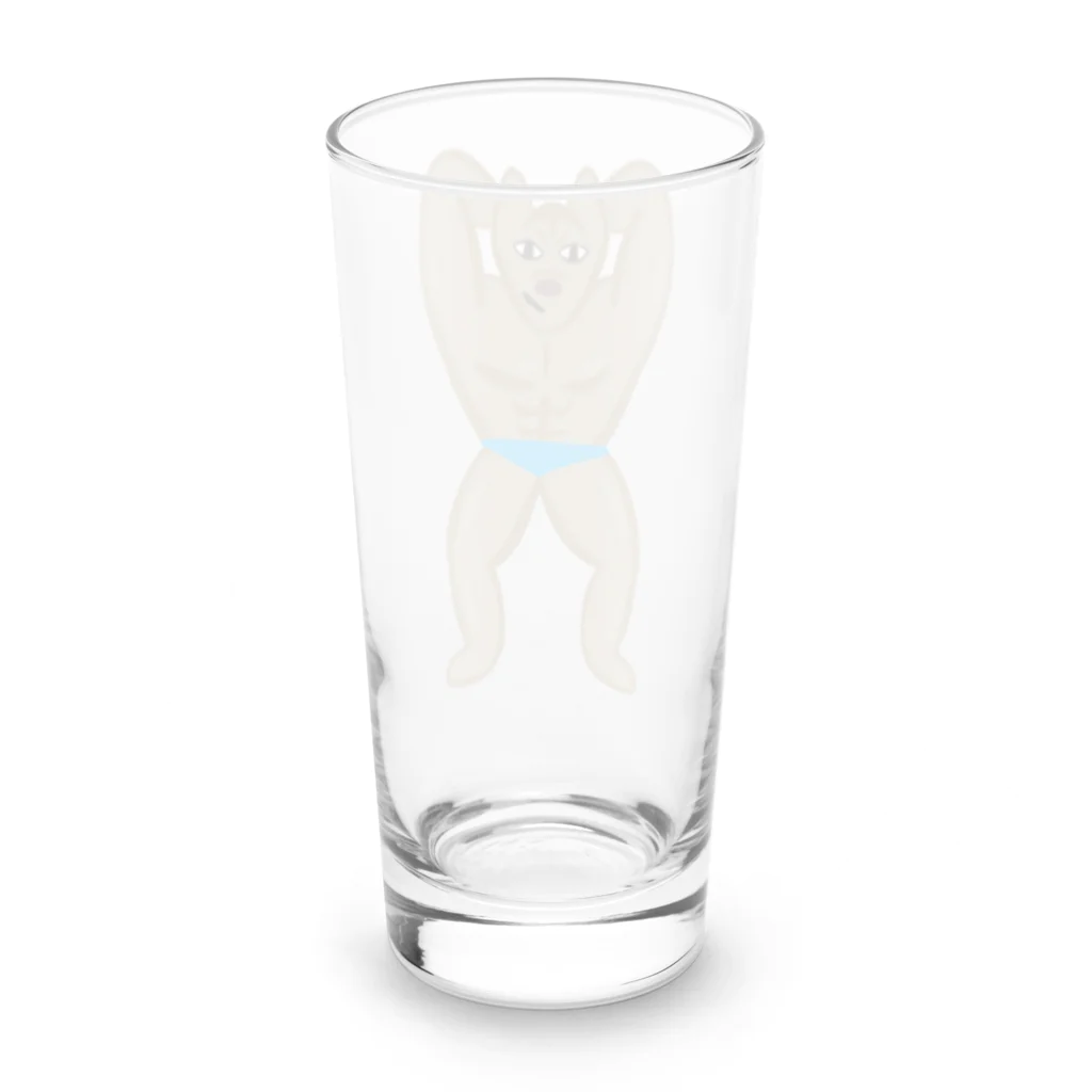 りのりのザウルスのイヌマッスルみんなのあこがれ Long Sized Water Glass :back