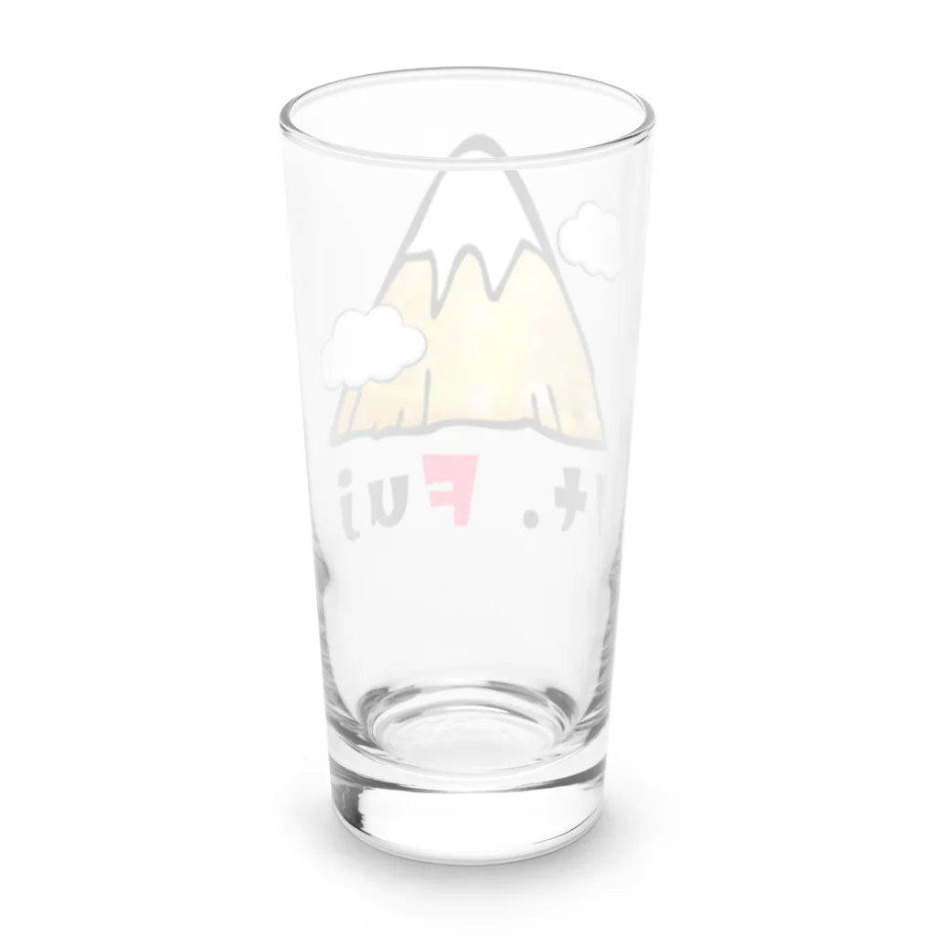 レアレアコクアのいいことありそう! 金運シリーズ　(富士山　Mt.Fuji) Long Sized Water Glass :back