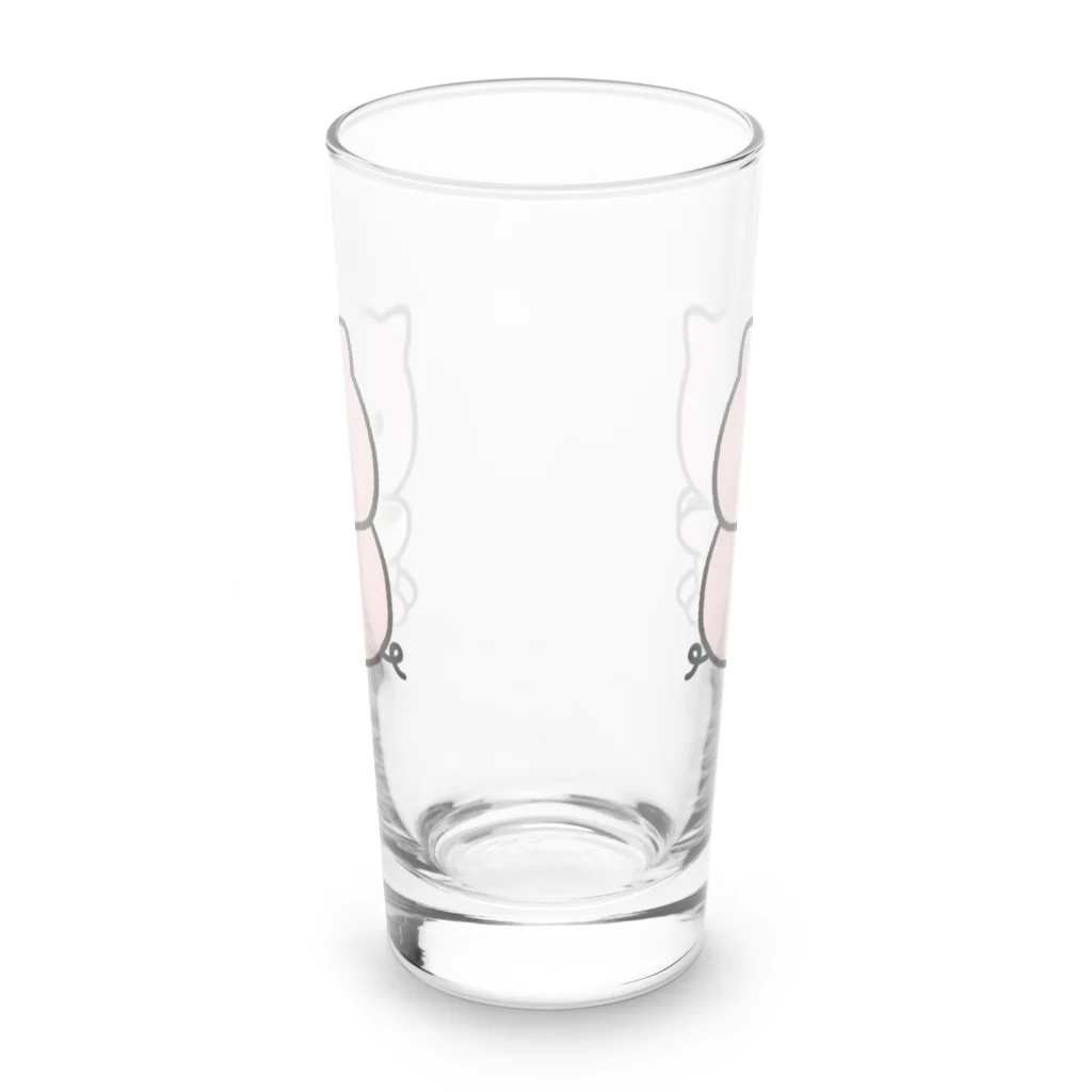 DECORのもっちり！敬語のぶたさん　ティータイムver. Long Sized Water Glass :back