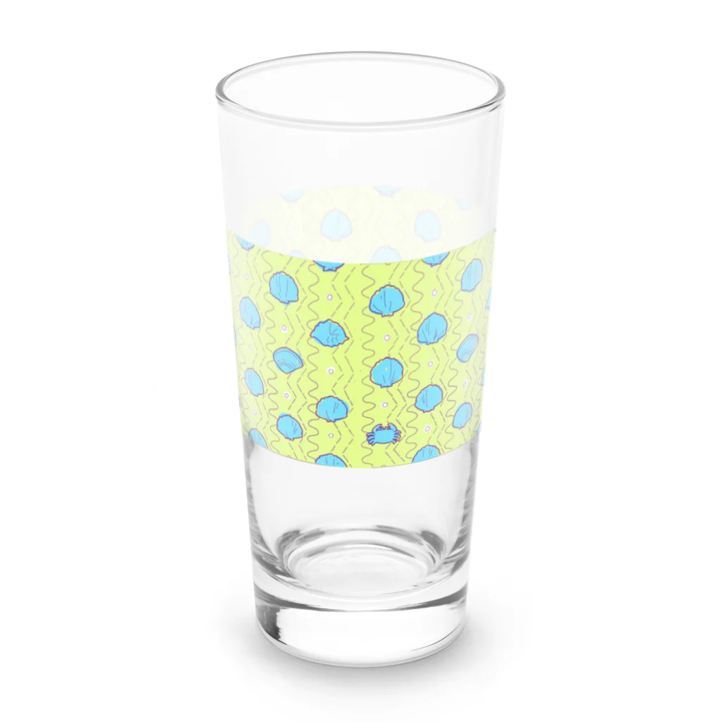 サーチライト紺青のあこやだまたくさん Long Sized Water Glass :back