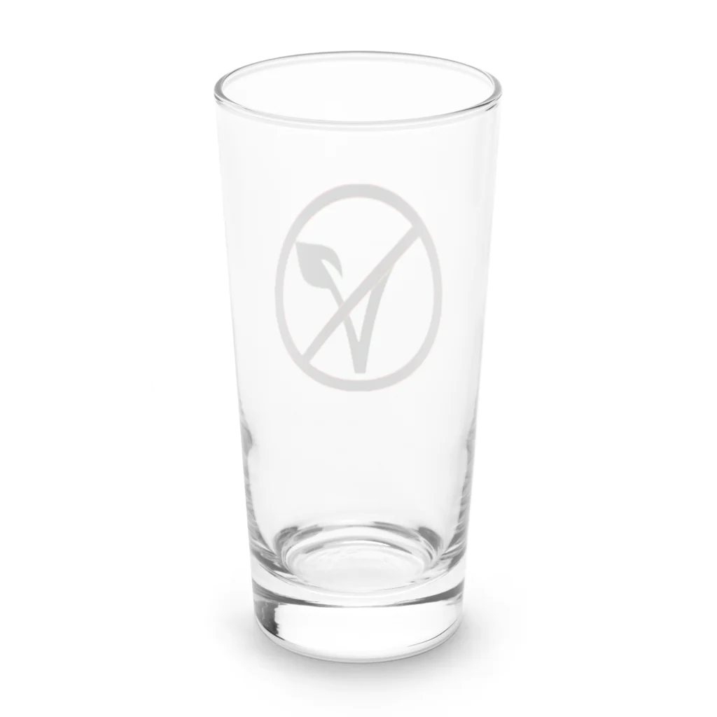 0.00%VEGAN SHOPのNO VEGAN （黒ロゴ） Long Sized Water Glass :back