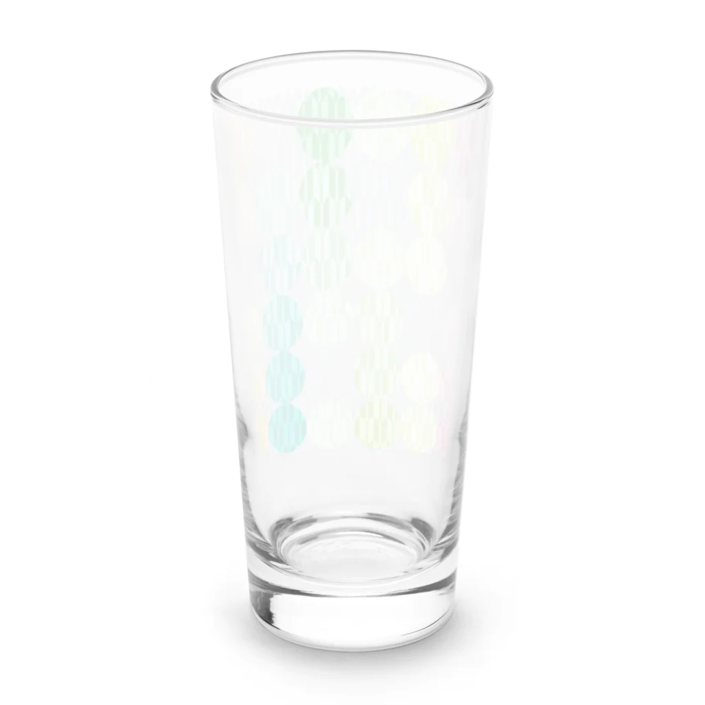bonnylochの矢絣@水玉模様_ライト Long Sized Water Glass :back