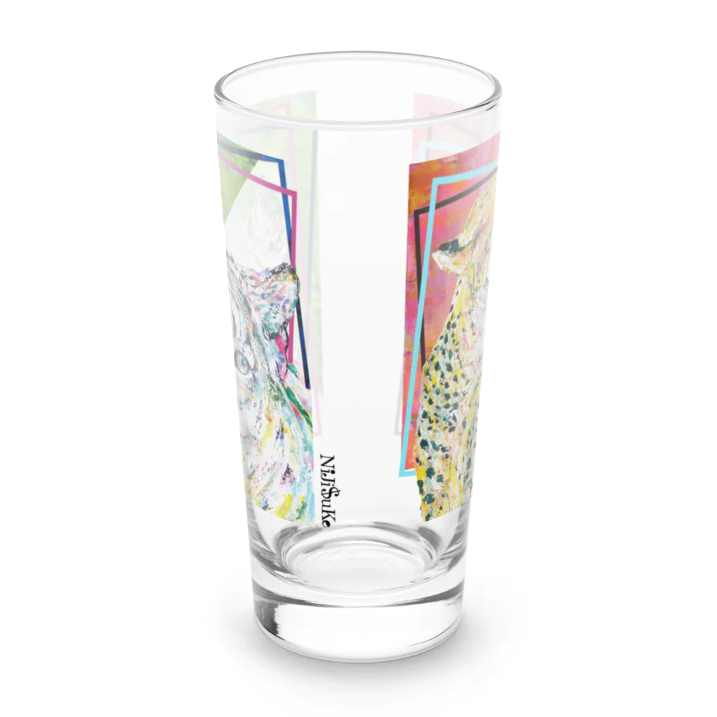 NiJi$uKeのチーター&ユキヒョウ_グラス Long Sized Water Glass :back