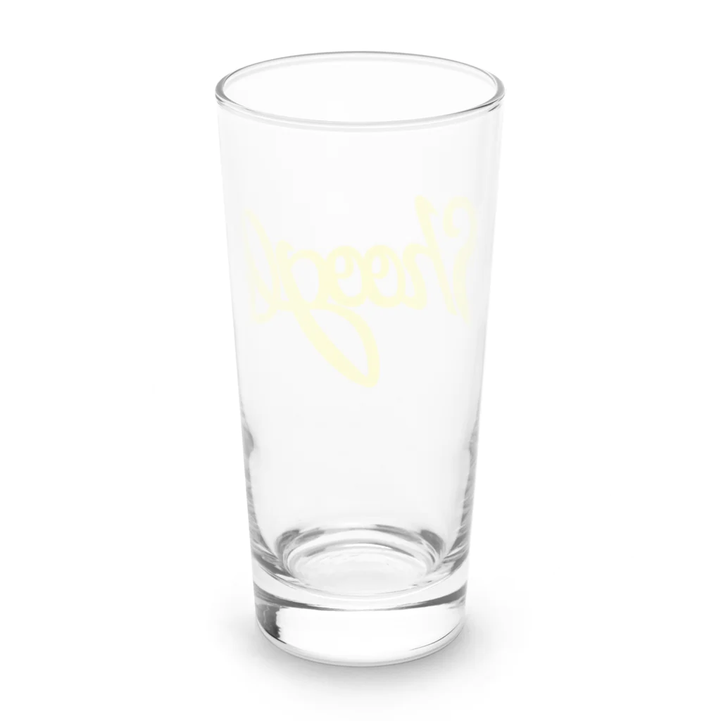 週刊少年ライジングサンズのShoogle(シューグル・週グル・週刊少年グルメ)ロゴ イエロー Long Sized Water Glass :back