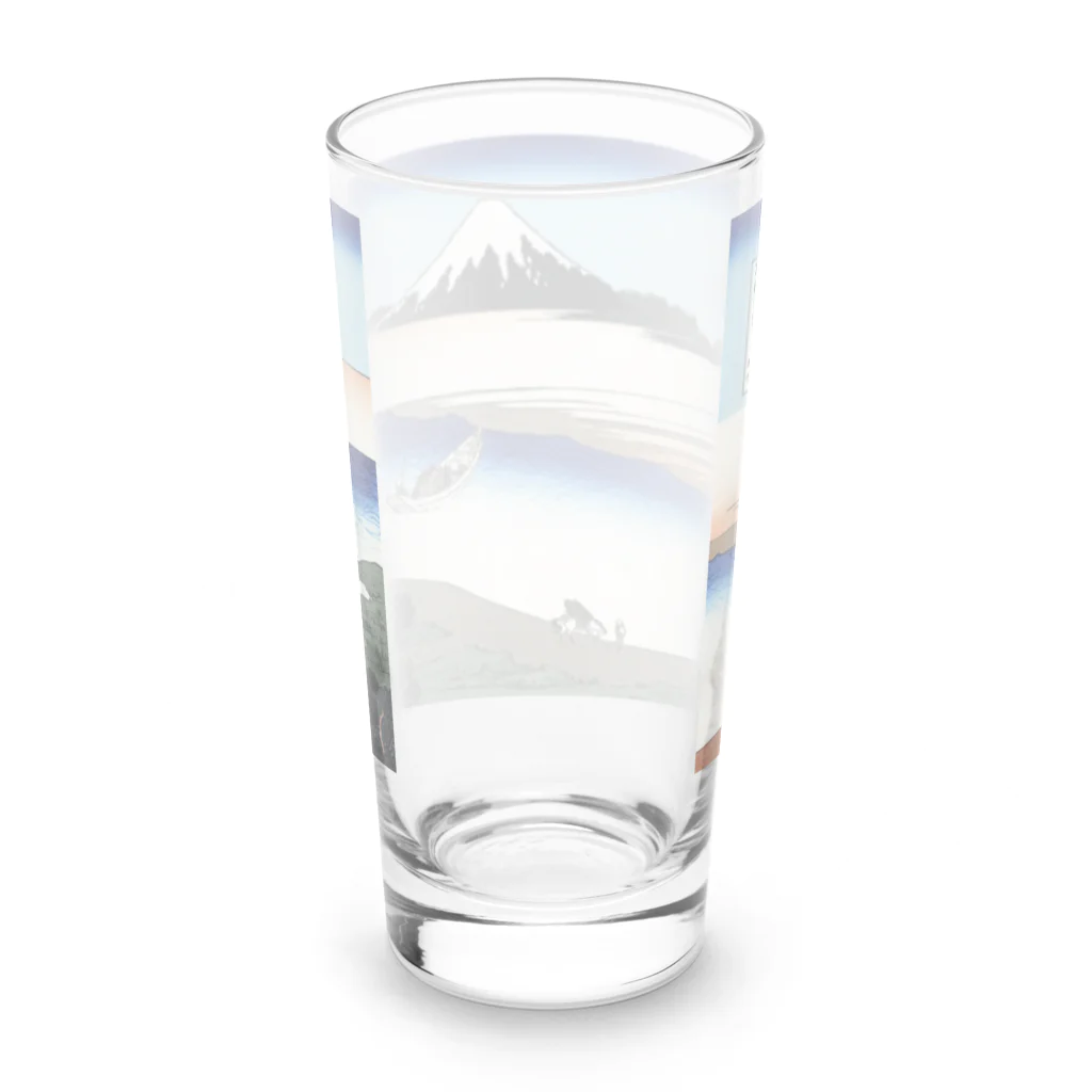 寿めでたや(ukiyoe)のFujiyama ukiyoe 葛飾北斎_冨嶽　武州玉川 Long Sized Water Glass :back