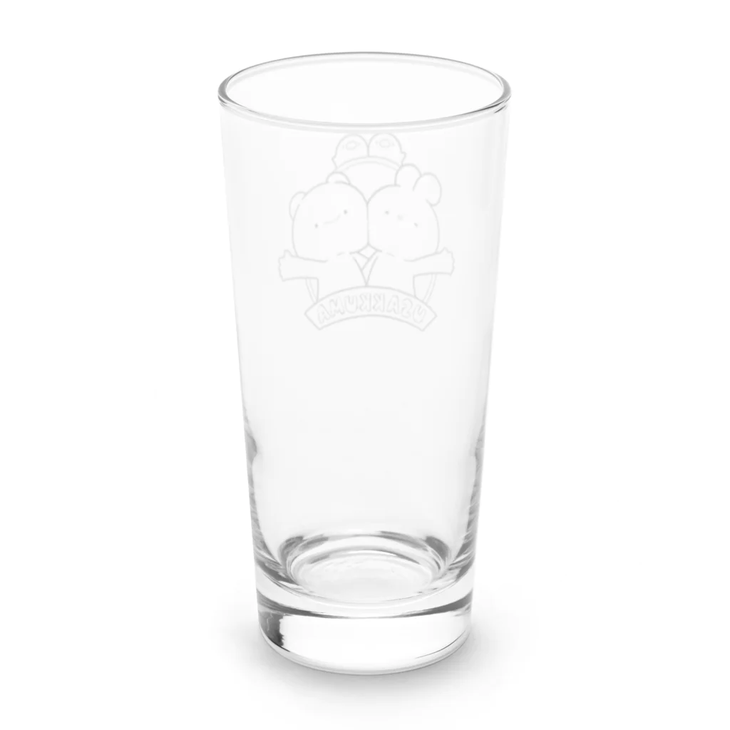 ゆる×ラブ♡うさっくまSHOP(usakkuma-Shop)のうさっくまシンプルロゴマーク Long Sized Water Glass :back