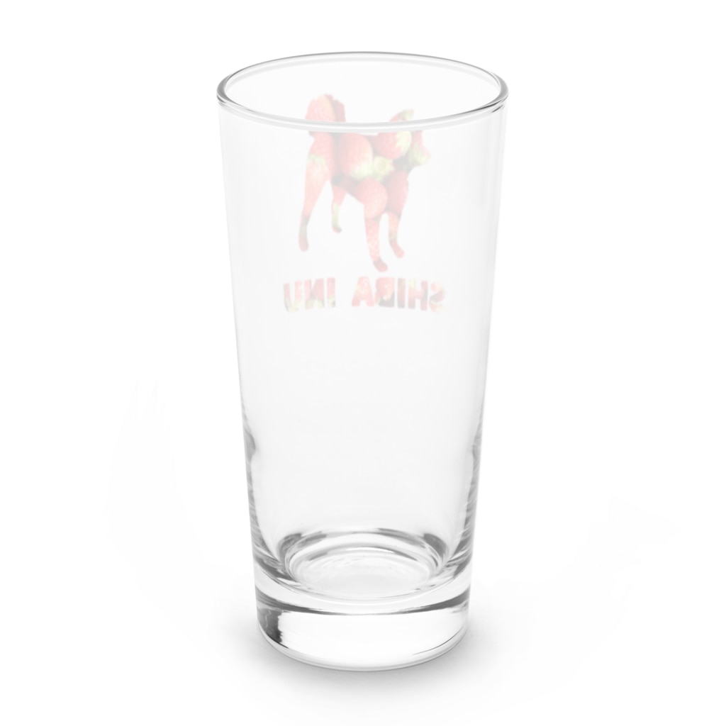 onehappinessのいちご　柴犬 Long Sized Water Glass :back